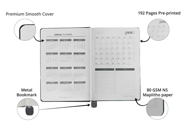 Plum Purple Leatherette Diary - Image 4